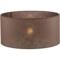 Duolla Lampenkap Roller, aardebruin, Ø 50 cm, hoogte 24 cm Roller, bruin / roest, Textiel / Stof / Zijde