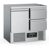 Ecofrost Koelwerkbank - 230L - 1 Deur 1/1 GN + 2 Laden - +2°C/+8°C - Statisch + Ventilator - 900x700x876mm