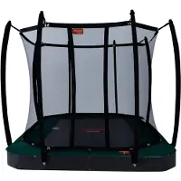 Avyna Trampoline Pro-Line FlatLevel 380 x 255 + Royal Class Veiligheidsnet Groen