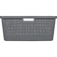 Keter jute wasmand 46 liter donkergrijs - nvt - Wasmanden