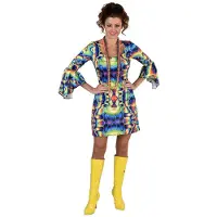 Coppens Party jurk jersey groovy colours | Maat Xs |