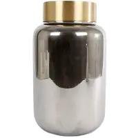 Coppens Vaas Sanne M zilver glas 14x14x24cm |