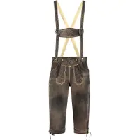 Haus Huberts Kniebund lederhose grijs antiek | Maat 58