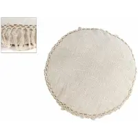 Coppens Kussen "Lisa" crème stof rond 40x40x2cm