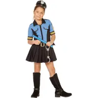Wilbers Police blue, jurk en ceintuur | Maat 152