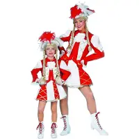Wilbers Majorette Dansmarietje rood | Maat 116
