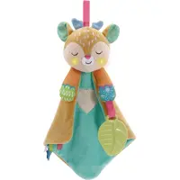 Vtech Dierenvriendjes 2 in 1 Knuffelhertje - Interactieve Knuffel - Handig Knuffeldoekje - Educatief Babyspeelgoed - Vanaf 0 tot 36 Maanden