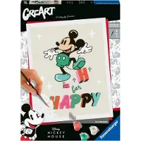 Ravensburger CreArt Disney Mickey Mouse H is for Happy - Schilderen op nummer voor volwassenen - Hobbypakket