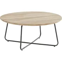4 Seasons Outdoor 4SO Axel lounge tuintafel Teak rond 90 cm - |