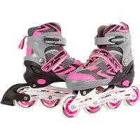 Kids Globe Skeelers Roze/Grijs, maat 37-40