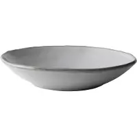 Dutch rose Organic diep bord grijs 4st grijs Aardewerk Bord