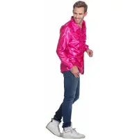 Coppens Ruche blouse satijn cyclaam - Satijn - Retro kleding | Maat 50