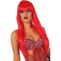 Coppens Lange pruik de luxe rood |