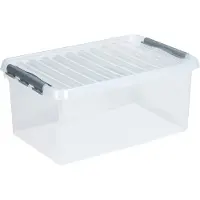 Sunware Opbergdoos Q-line - deksel - sluitclips - L 600 x B 400 x H 260 mm - 45 l