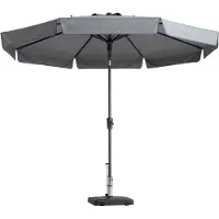 Madison Parasol Flores met volant 300 cm lichtgrijs