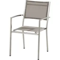 4 Seasons Outdoor 4SO Plaza stapelstoel Mocca - RVS/Textileen - Stapelbare stoel -