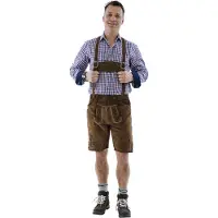 Coppens Trachtenlederhose olive - Leder - Carnavalskleding heren grote maten | Maat 56 |