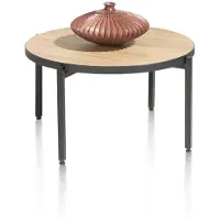 Coppens Ostrava salontafel rond 64 cm. - met omkeerbaar blad