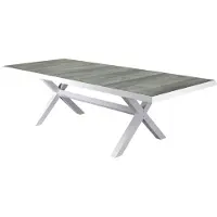 AVH-Collectie New Delhi dining tuintafel 244x103xH72,5 cm met kruispoot wit