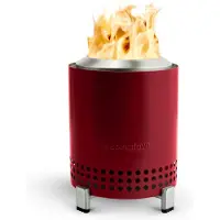 Solo Stove Mesa Vuurplaats voor op tafel met standaard | Rookarm minivuur voor in de stad en voorsteden, Werkt op pellets of hout, veilig, roestvrij staal, met reistas, 17,5 x 13 cm, 635 g, Rood