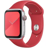 Apple Watch 44 mm Siliconen Horlogeband Sport RED