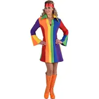 Coppens Rainbow jurk - 100% Polyester - Retro kleding | Maat S