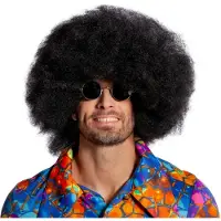 Coppens Super afro pruik zwart