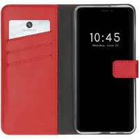 Selencia Echt Leren Bookcase voor de Apple iPhone 13 - Rood