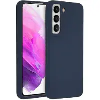 Accezz Liquid Silicone Backcover voor de Samsung Galaxy S22 - Donkerblauw