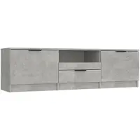 vidaXL Tv-meubel 140x35x40 cm bewerkt hout betongrijs
