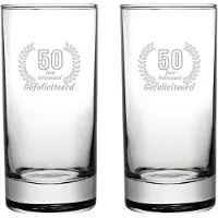 Fusion Gegraveerde set Longdrinkglazen 28,5cl Gefeliciteerd 50 jaar getrouwd