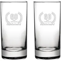 Fusion Gegraveerde set Longdrinkglazen 28,5cl Gefeliciteerd 60 jaar getrouwd