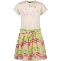 Like Flo F302-5831 - Meisjes Jurk - Rainbow print - Maat 140