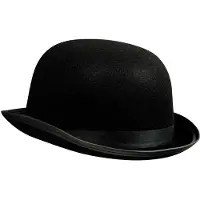 Boland - Hoed Derby Zwart - 59 - Volwassenen - Unisex - 20's - Roaring Twenties
