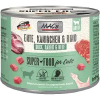 Mac'S 6x200g Eend/Konijn/Rund Kattenvoer