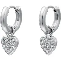 Yehwang Rhinestones heart earrings | oorbellen |