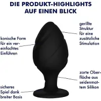 EIS Sensuele siliconen anaalplug, verschillende maten
