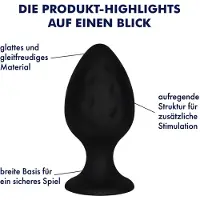 EIS Gestructureerde siliconen anaalplug, 5,8 cm