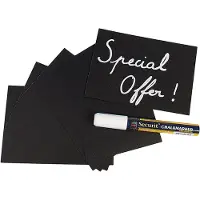 Multi Table Set20 A6 Tags Krijtbord Zwartincl Chalkmarker 4spike-2transp. Holders