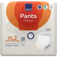 Abena Pants Premium XL2 - 96x Absorberend Broekje, te Dragen als Gewoon Ondergoed - Voor het Verlies van de Hele Blaasinhoud en (Dunne) Ontlasting - Heupomvang 130-170 cm - Absorptie 1900 ml