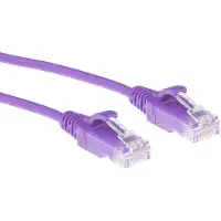 ACT DC9300 LSZH U/UTP CAT6 Datacenter Slimline Patchkabel Snagless | RJ45 connectoren | Paars | 50 cm