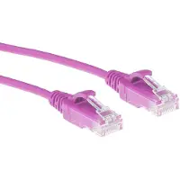 ACT DC9451 LSZH U/UTP CAT6 Datacenter Slimline Patchkabel Snagless | RJ45 connectoren | Roze | 1,5 meter