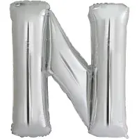 Amscan Letterballon N Folie 86 Cm Zilver