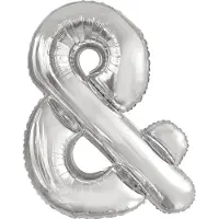 Amscan Folieballon &-teken 86 Cm Zilver