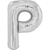 Amscan Letterballon P Folie 39 Cm Zilver