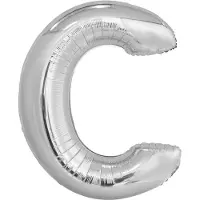Amscan Letterballon C Folie 114 Cm Zilver