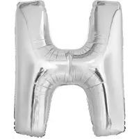 Amscan Letterballon H Folie 97 Cm Zilver