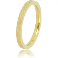 My Bendel - Brede Goudkleurige Stardust Aanschuifring - Brede Goudkleurige Stardust Aanschuifring - Ideaal Voor Setjes - met Luxe Cadeauverpakking | Sieraden Voor Dames | Maat 18.00 Mm / Maat 57