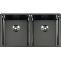 Lorreine Royal series spoelbak 34x34x40cm gun metal
