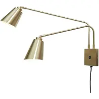 It´s about RoMi Wandlamp Bremen, messing / goud, Slaapkamer, metaal, wandlamp
